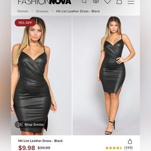 Black Faux Leather Dress